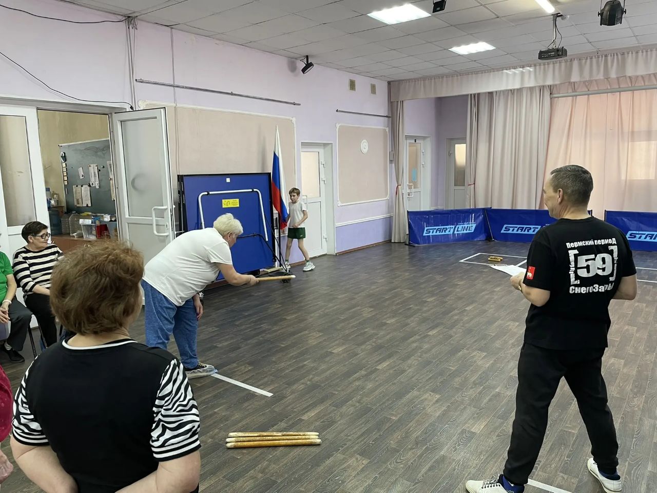 5 апреля 2026 года    в орджоникидзевском районе г. Перми прошли соревнования по городкам для жителей района 50+